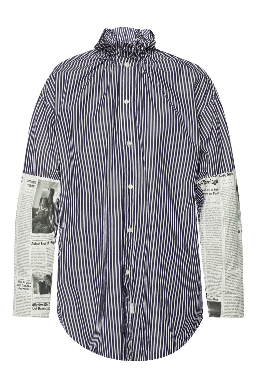 Blue Newspaper shirt Balenciaga - Vitkac Australia